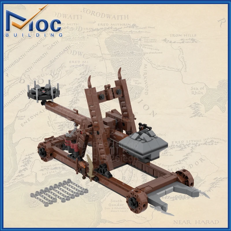 MOC Building Block Lorded of the Ringsd Mordored Catapult Technology Bricks Ultimate Collector Series Model Assembly Toys Gifts