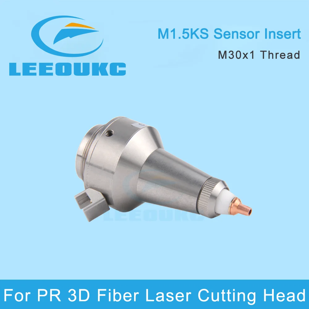 LEEOUKC Konektor Nosel Laser Serat TRA SE M1.5 KS Sensor Masukan Referensi P0491-110-00001 untuk PR 3D Kepala Pemotong Laser