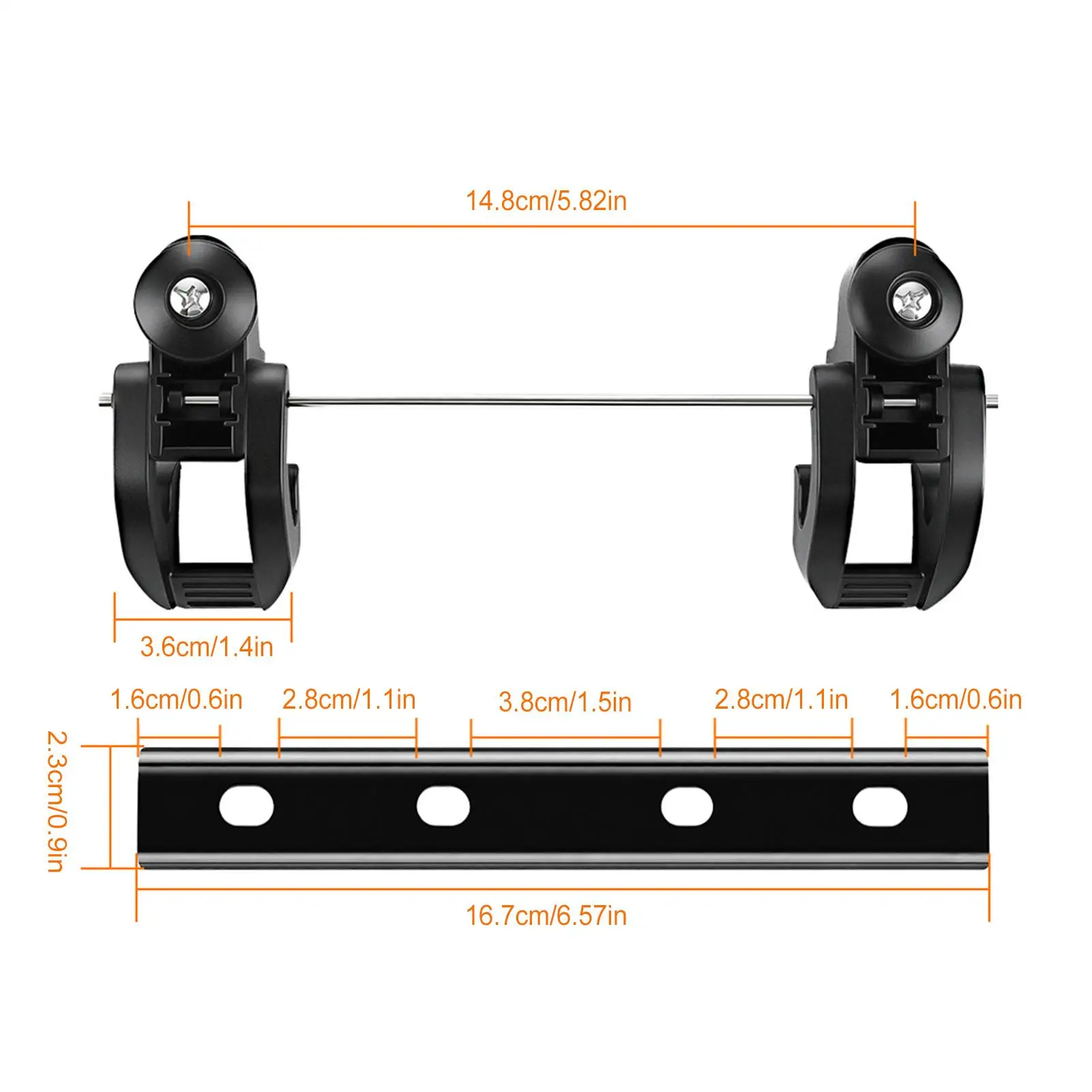 Bike Quick Release Mount 2 Pieces Adjustable Thickened Universal Adapter DIY Bike Rear Rack Carrier Bracket for Mountain Folding