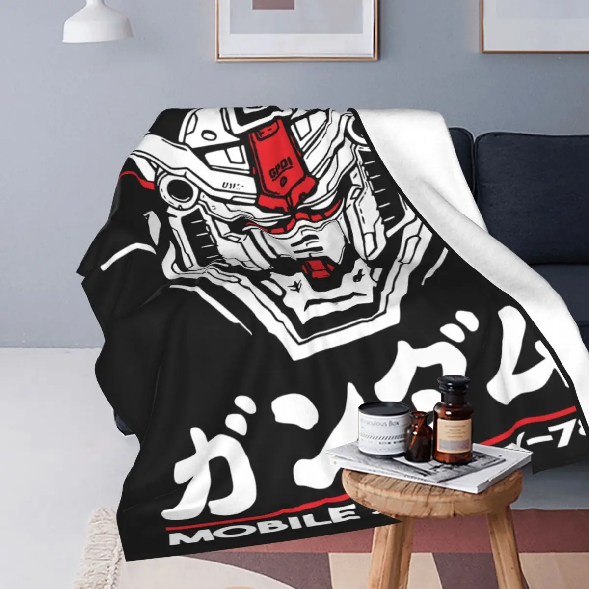 Mazinger Z RX-78 Blanket Fuzzy Novelty Soft Throw Blankets for Bedspread Decoration