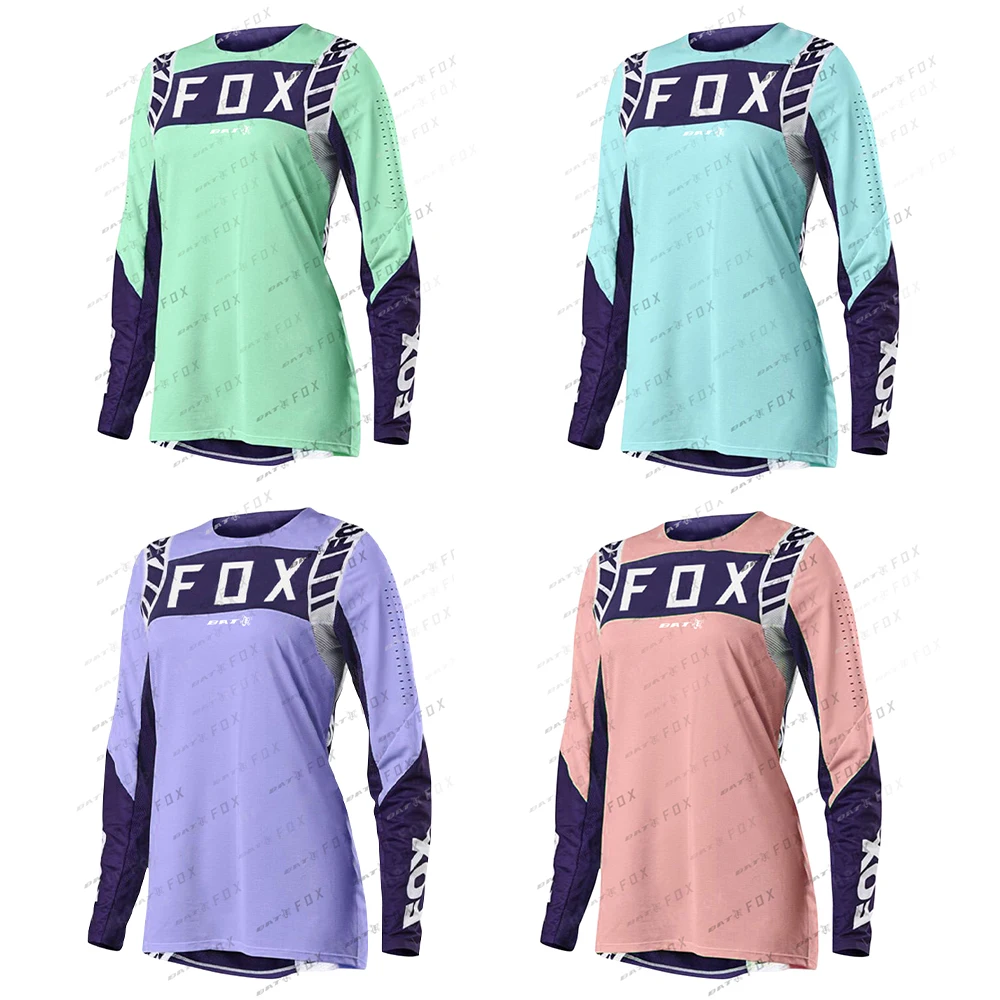 

BAT FOX Women's Jerseys Downhill T-shirt Offroad DH Jersey Racing Mountain Bike Shirts Motocross Sportwear MTB Clothing