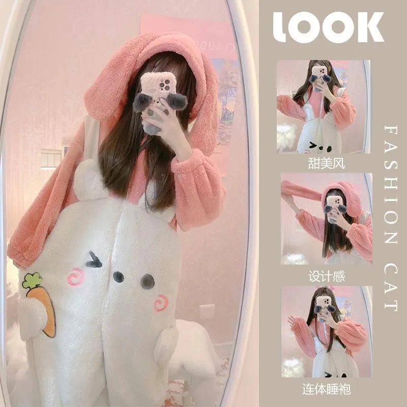 Halloween Funny Onesie Bathrobe Women Cosplay Warm Home Outfit For Party Occasions Anime Pajamas Christmas Plus Size Femme