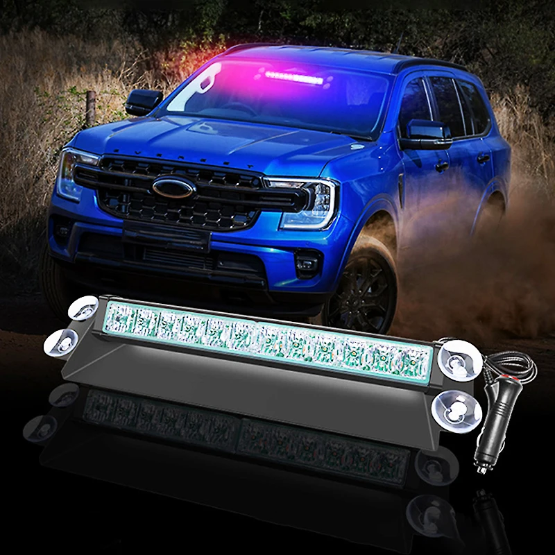 Emergency Car Strobe Light 12LED Windshield Flashing Safety Warning Lamp Trucks Ambulance Signal Police Lamp Waterproof 12V