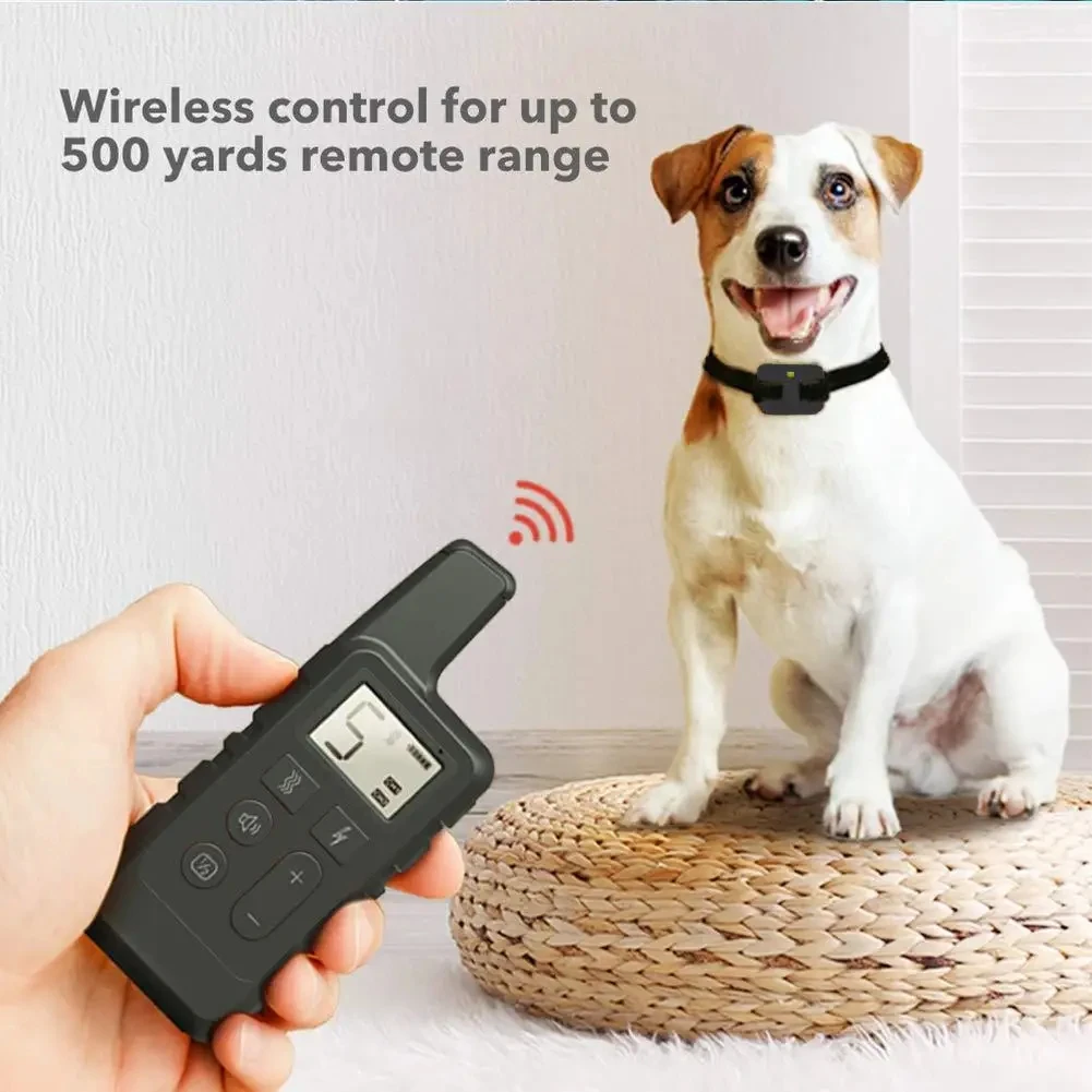 1PC Dog Training Collar/Portable Remote Control Electric Bare Stopper Waterproof Pet Training Device with Beep Shock