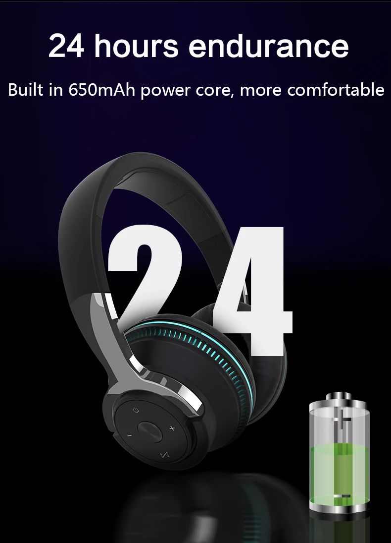 NEWMSNR Heavy Bass สีสันสดใส Gamer ชุดหูฟังหูฟังบลูทูธ Head-mounted ลดเสียงรบกวนหูฟังไร้สายสําหรับ iPhone