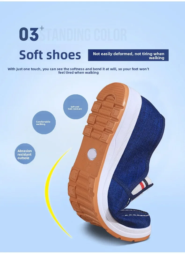 Sommer-Herren-Slipper aus Segeltuch, bequeme Schuhe mit weicher Sohle, leichtgewichtige, rutschfeste Arbeitsschuhe für ältere Menschen, zum Fahren geeignet. – Detail 8