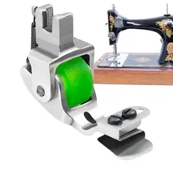 Adjustable Hem Foot Edge Guide Roller Presser Foot Anti Wrinkle Knob Hemming Foot For Industrial Single Needle Sewing Machine