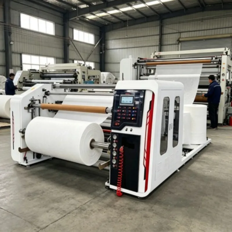 Kraft Paper Slitting and Rewinding Machine Jumbo Roll Slitter Rewinder Roll Cutting Equipment for Packaging Paper Factory  