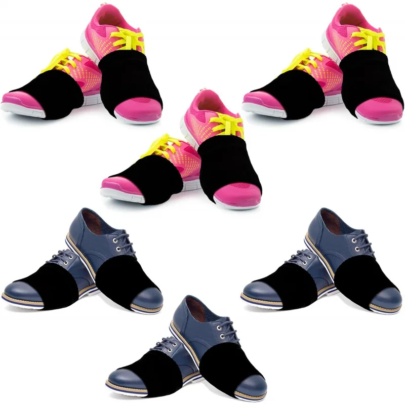 

6 Pairs Dance Shoe Socks on Smooth Floors Over Sneakers Shoe Cover Dancing Shoe Sliders Ballet Dancers Turning Socks