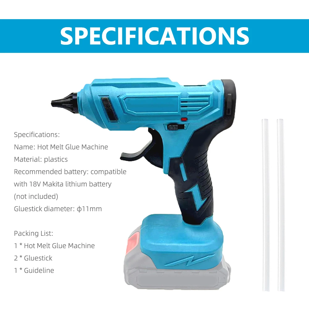 Immagine 7: Macchina Elettrica per Colla a Caldo Portatile Senza Fili, Strumento di Estrusione Colla al Litio, Applicatore per Stick di Colla da 11mm per Fai-da-Te, Arte e Artigianato Domestico