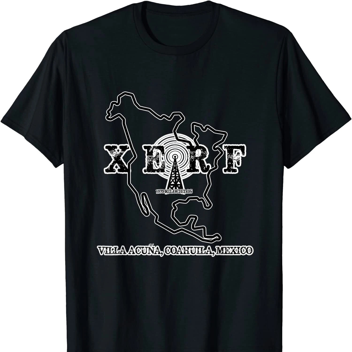 XERF Mexican Border Blasters Pirate Radio Station T Shirt New 100% Cotton Short Sleeve O-Neck T-shirt Casual Mens Top