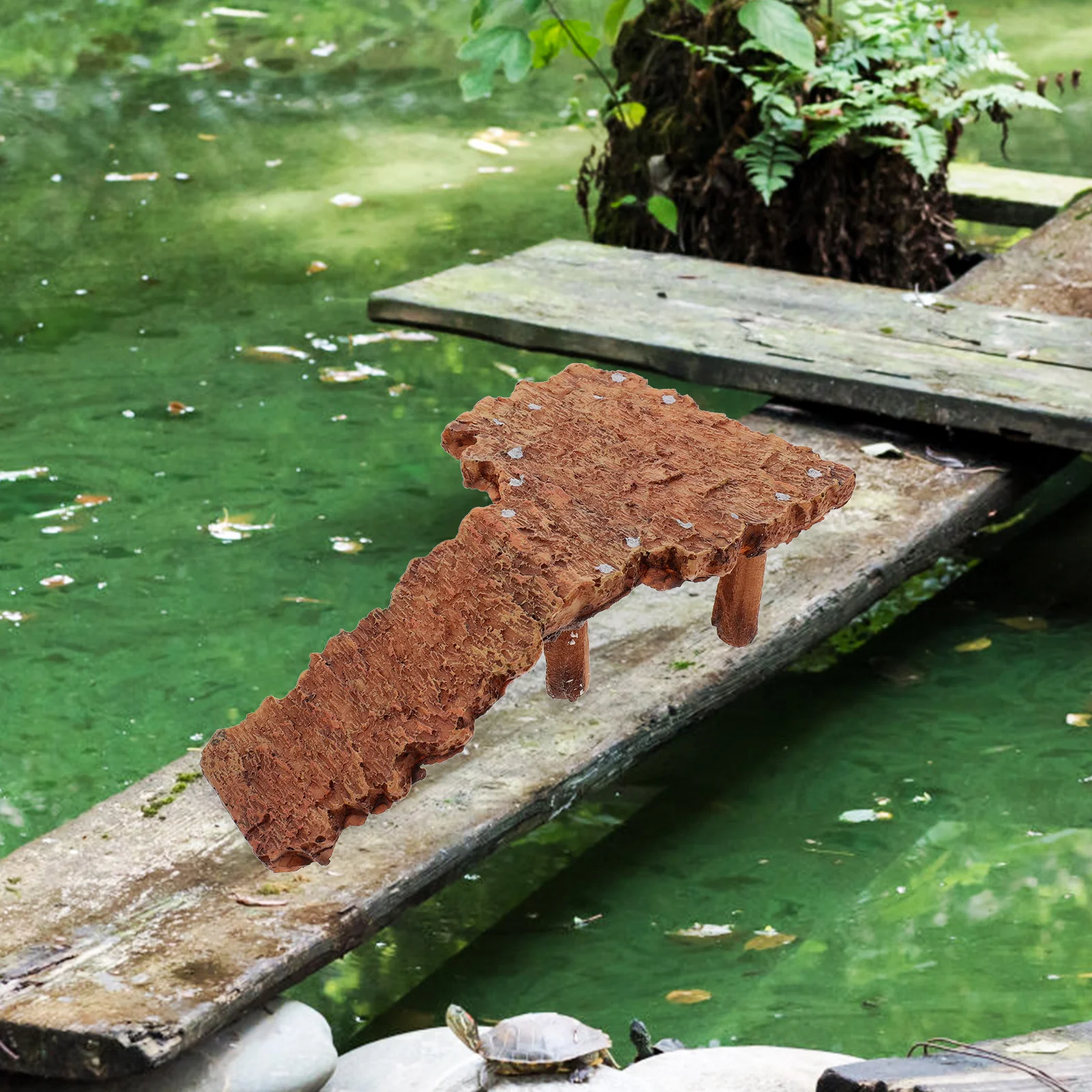 

Reptile Turtle Platform Durable Resin Rockery Basking Climbing Resting Aquarium Decoration Turtle Basking Platform