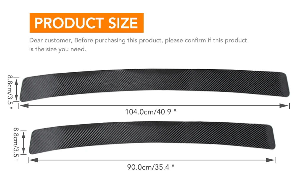 Carbon Fiber Car Trunk Rear Bumper Sticker for Kia Rio 4 X-Line Lada Vesta VW POLO 6R 6C Ford Focus 3 MK3