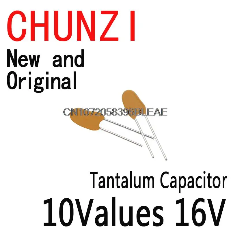 100PCS/Set New and Original Tantalum Capacitor Assorted Kit Box Assorstment 10Values 16V 