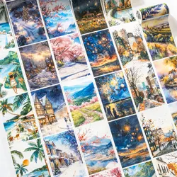2M/Roll Landscape PET Tape Scrapbooking Junk Journal Creative Aesthetic Stationery Planner Deco Diary Stickers School Supplies