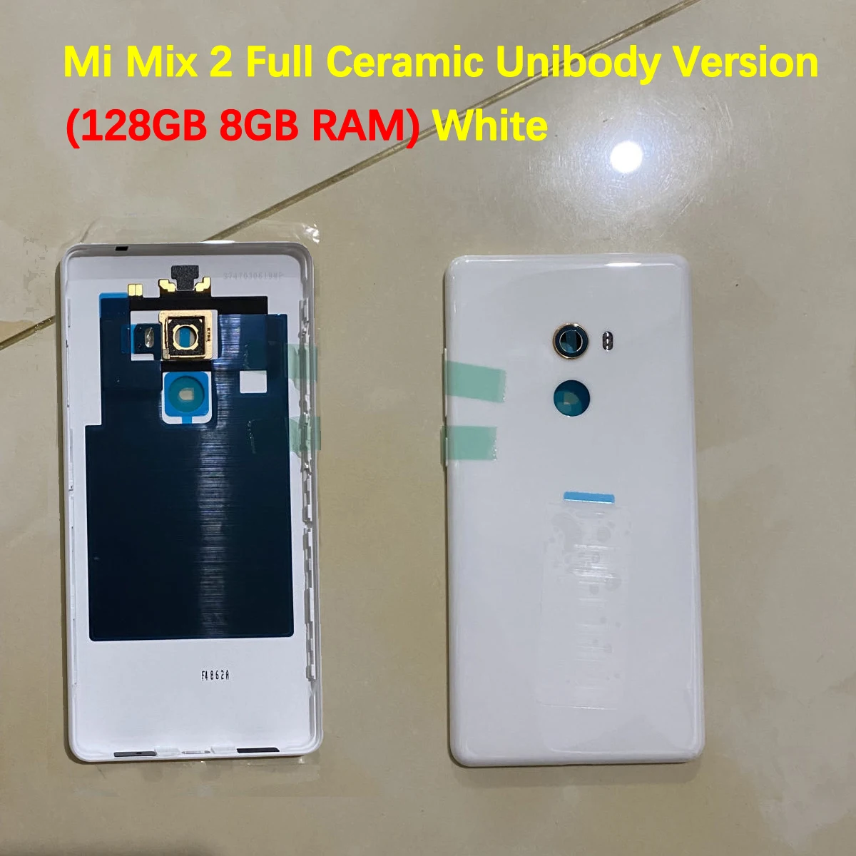 Original Rear Battery Cover For Xiaomi Mix 2S Back Door Housaing Phone Parts Shell Replacement Mix 2 Ceramic 8GB Lens With Frame