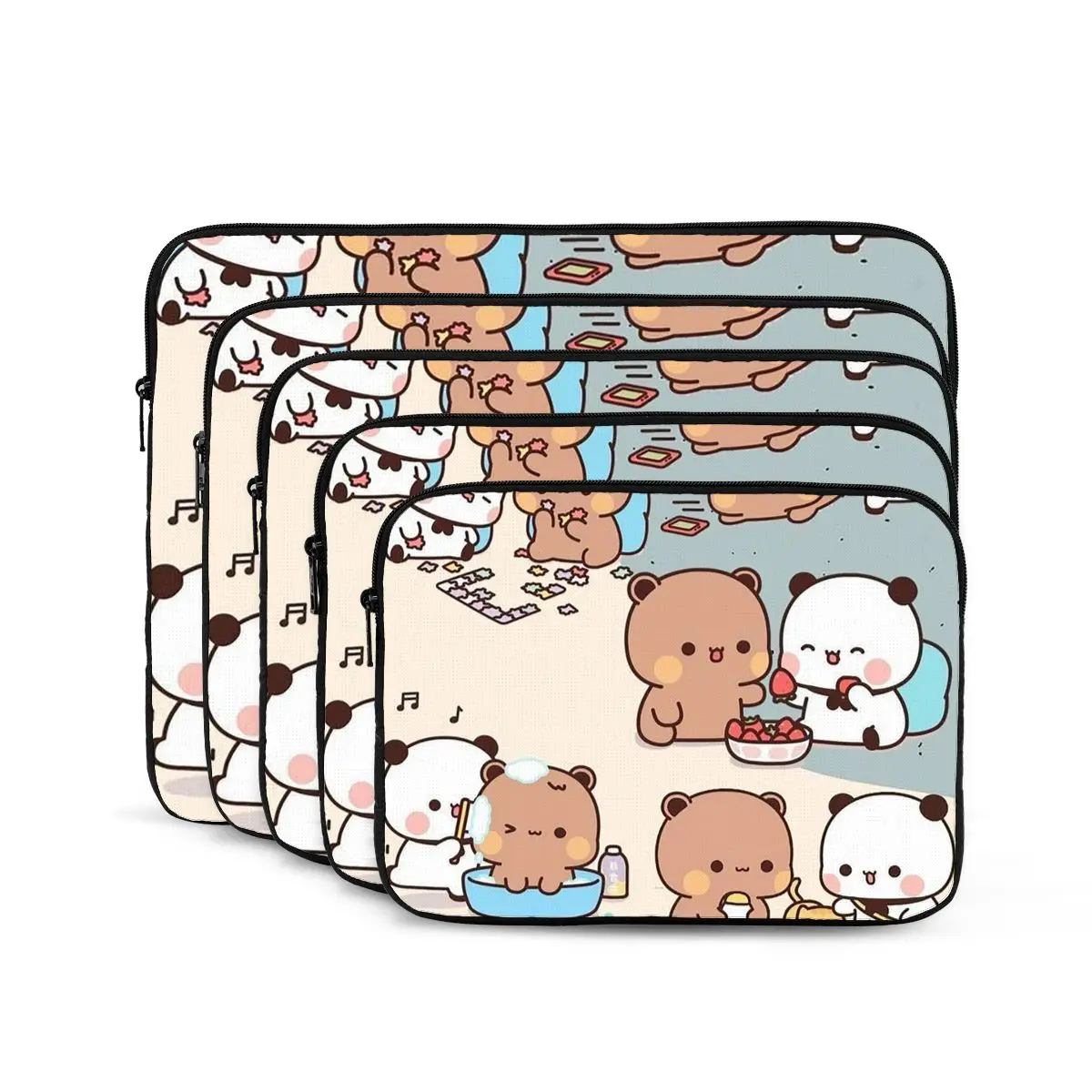 Bubu Dudu Panda Bears Cartoon Notebook Laptop Bag Case Pouch For Macbook Air Pro Tablet Shockproof Case Bag