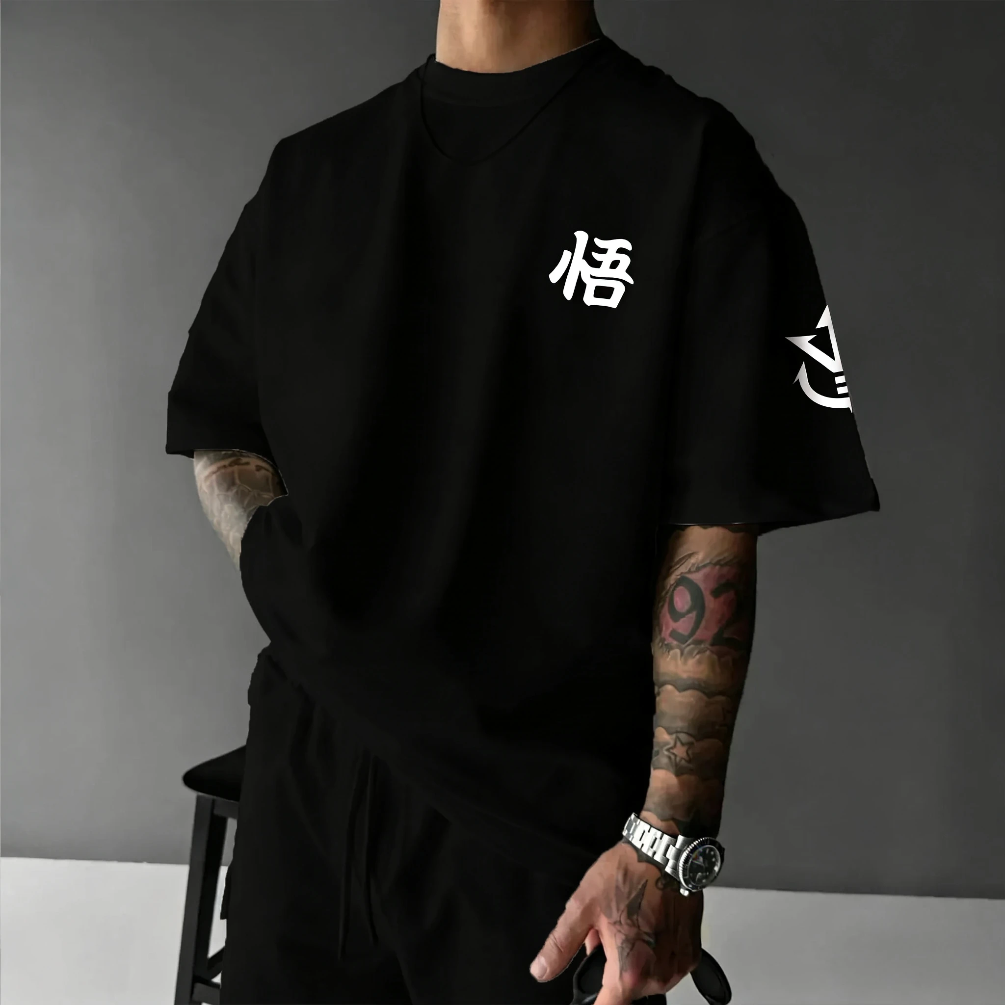 جديد لعبة دراغون بول جوكو مطبوعة قصيرة الأكمام بانداي فضفاضة للرجال والنساء 2026 الصيف تنفس رياضي موضة تي شيرت ins #2