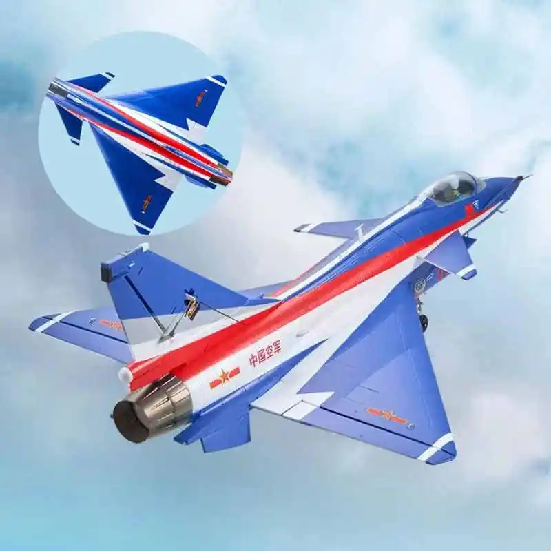 FMS 64 مللي متر J-10 طائرة مقاتلة هجوم الطائرات التحكم عن بعد نموذج كهربائي ثابت الجناح رغوة الجمعية الطائرات مع منعكس