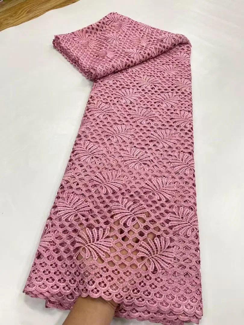 

5-ярдовая африканская вышивка из углеродного волокна, кружевная ткань, хлопчатобумажная ткань по метрам, водорастворимая, вечерние свадебные платья, тюль