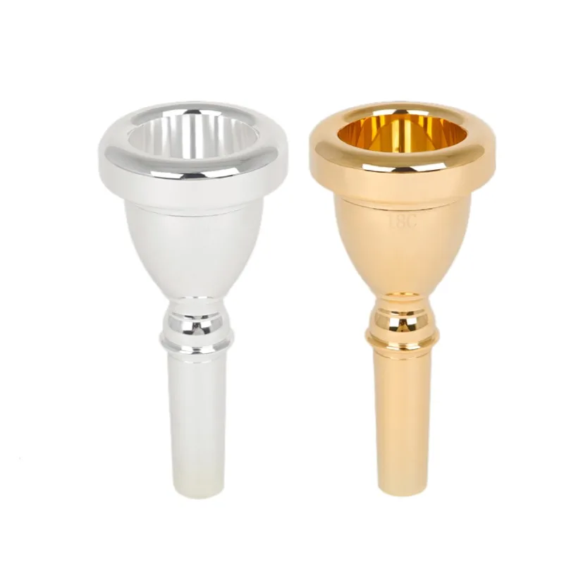 Image 7: Embouchure de tuba en or et argent laqué, accessoires musicaux, 18C, 14mm