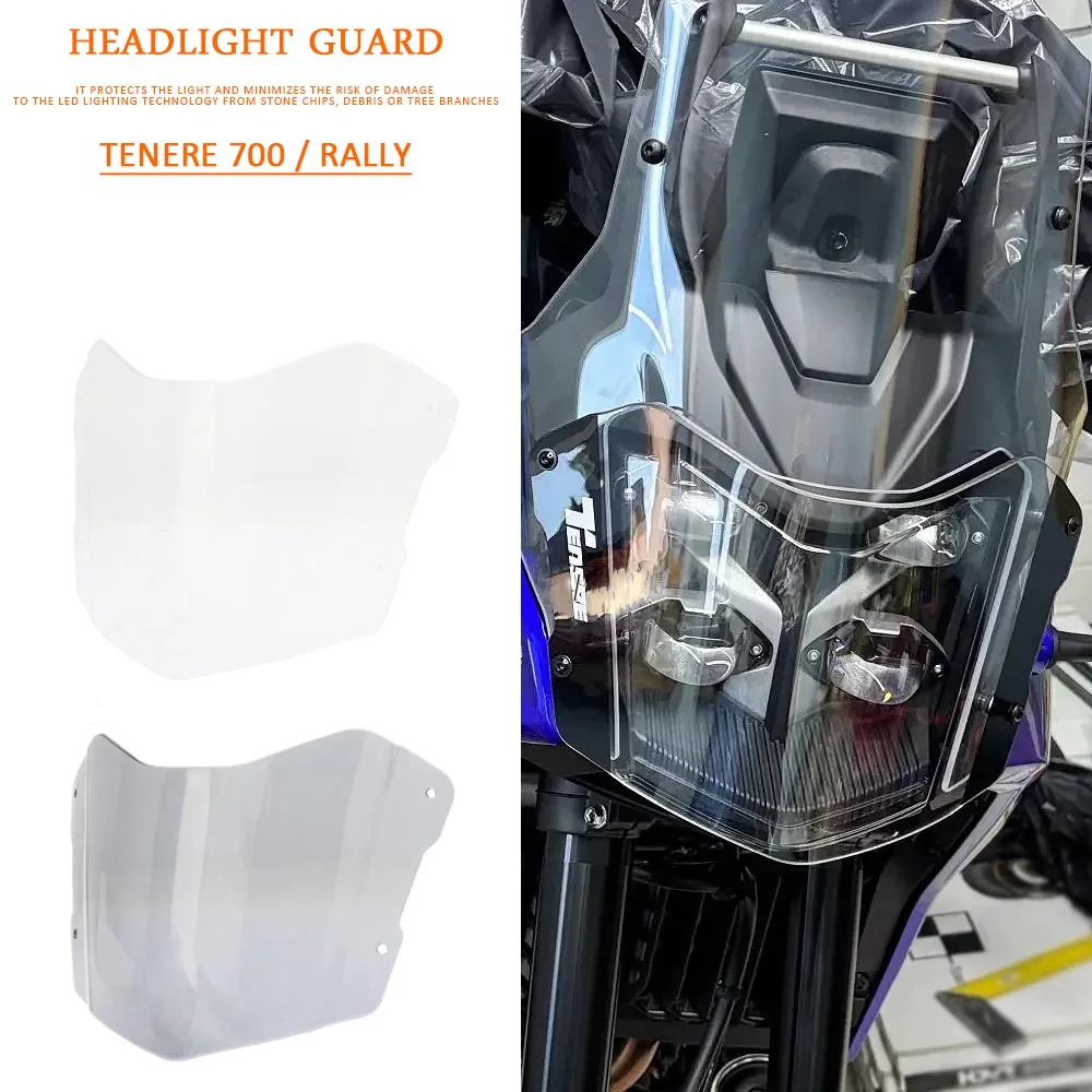 

2025 Motorcycle Accessories For YAMAHA T7 Tenere 700 Tenere700 Rally Acrylic Headlight Protector Light Cover Protective Guard