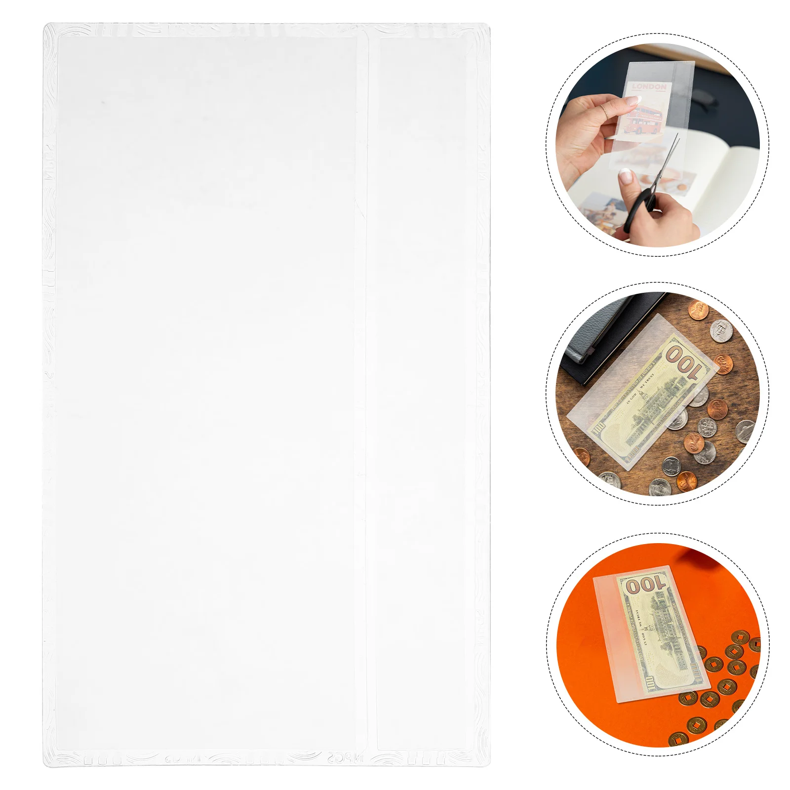 5Pcs Hard Plastic Clear Money Sleeves Currency Display Holders for Longterm Bill Preservation Scratch Resistant Collector