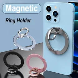 Diamond Magnetic Cell Phone Finger Ring Holder Stand Grip 360° Degree For Men and Women With Personalized Ultra-thin Bracket