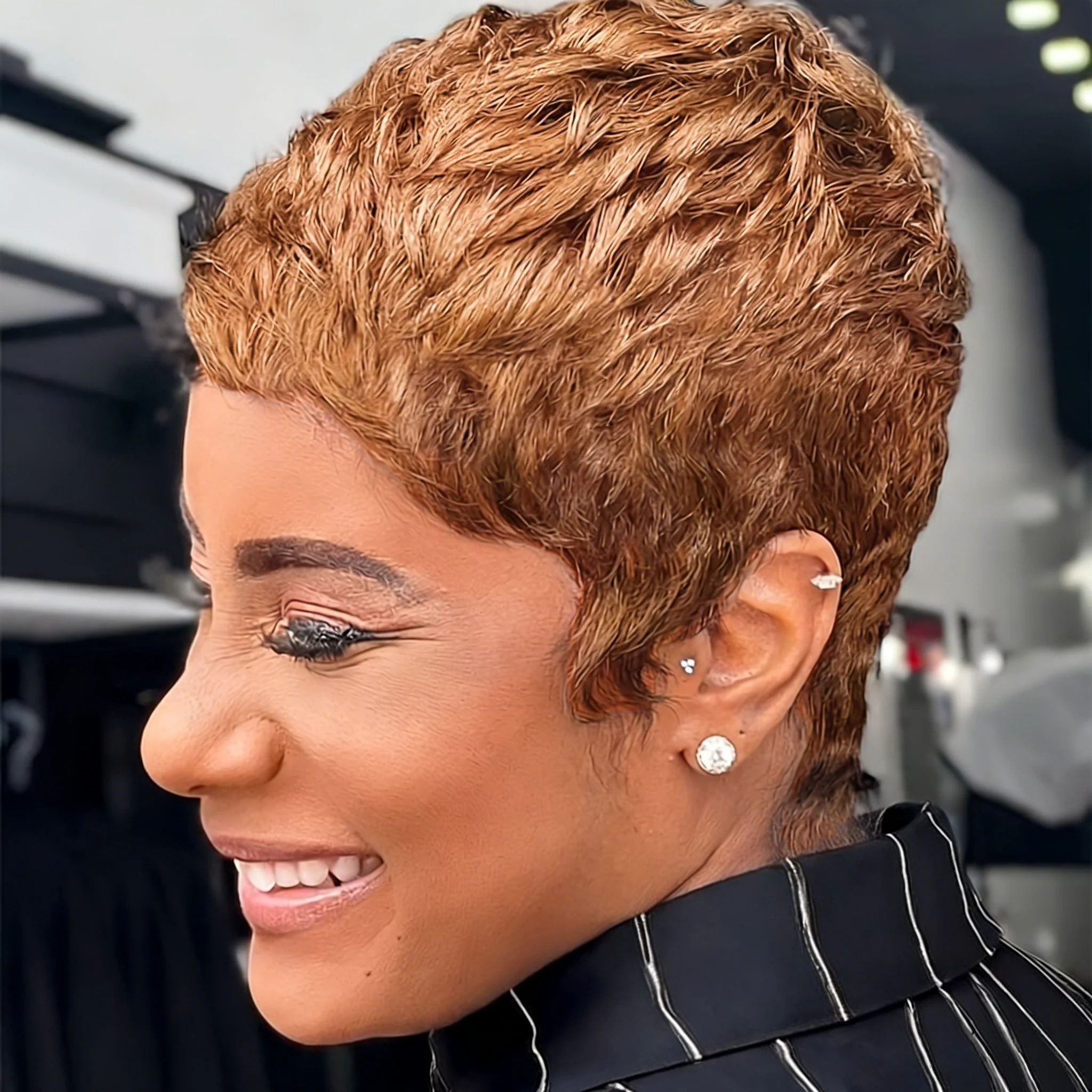 

Короткие волнистые вьющиеся парики, человеческие волосы, стрижка пикси, человеческие волосы для женщин, вьющиеся парики из человеческих волос, полностью машинное производство