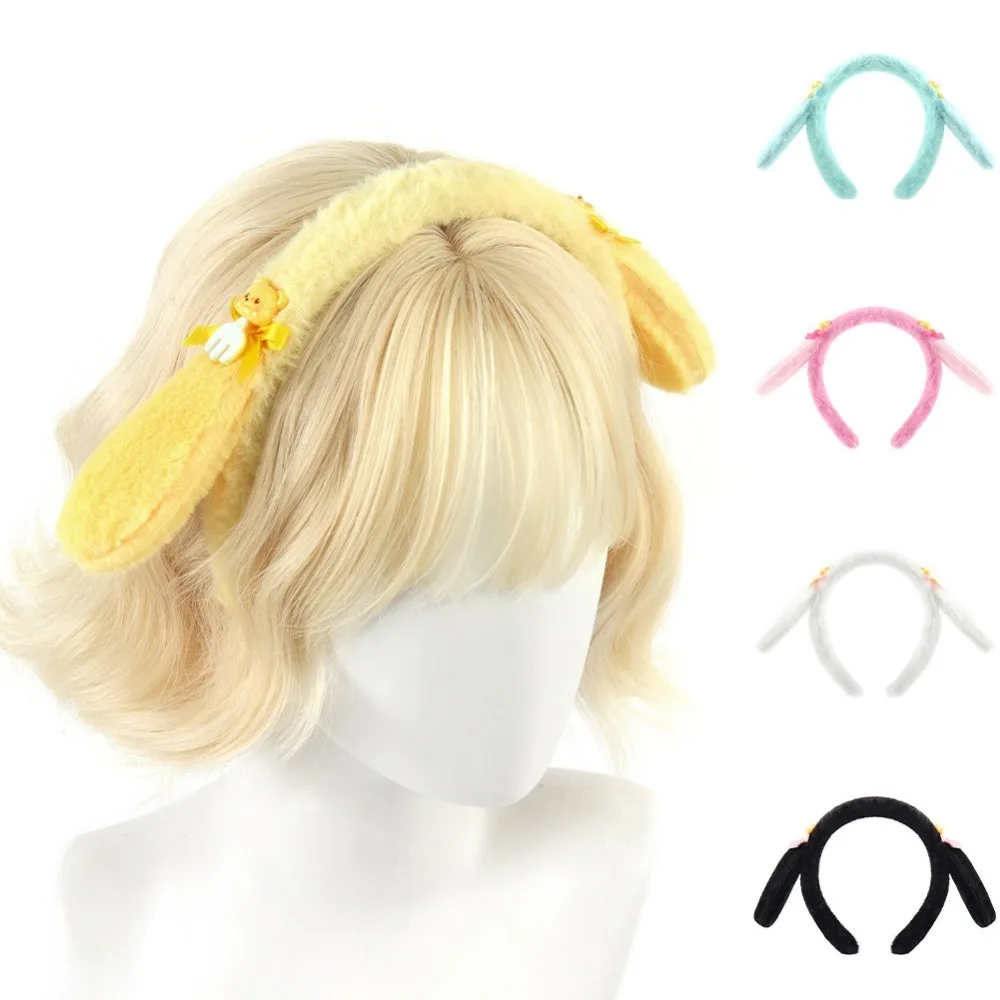 Soft Fluffy Animal Ear Headband Plush Hair Hoop Facial Washing Hair for Daily Skincare Bedroom Studio Portrait Shooting