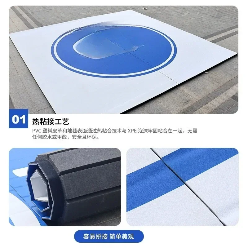 【From China】Taekwondo floor mat Wushu Sanda Judo non-slip mat Fighting professional training Sports fighting Boxing XPE roll mat