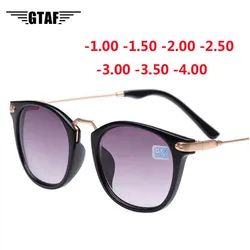 -1 -1.5 -2.0 -2.5 -3.0 -3.5 -4.0 New Myopia Reading Sunglasses Refractive Focus Fashion Degree Degree Gray Leg Metal Sunglasses
