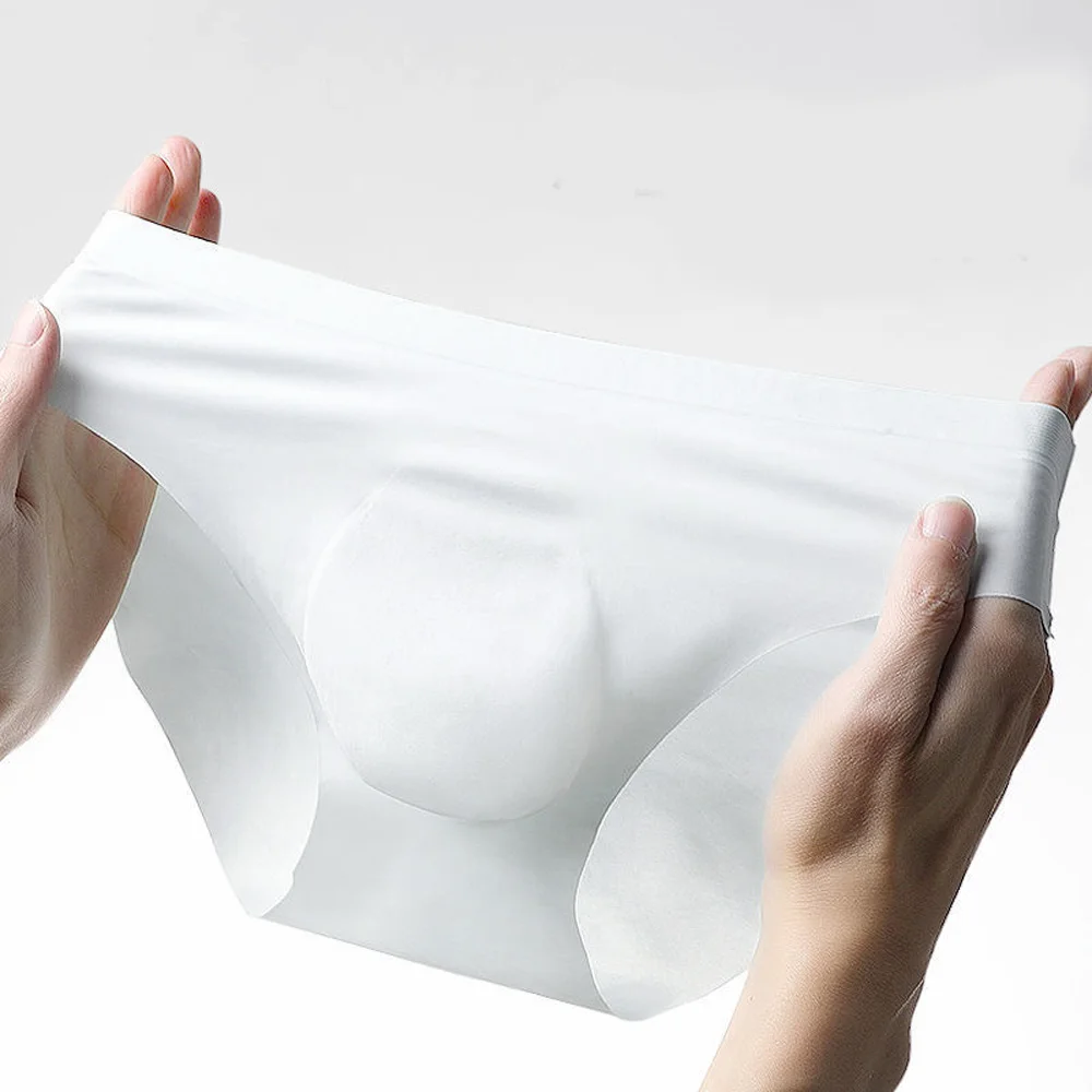 

Men's Ice Silk Seamless Briefs Summer New Ultra-thin Panty Transparent Sexy Quick-drying Trendy Breathable Underwear Panties