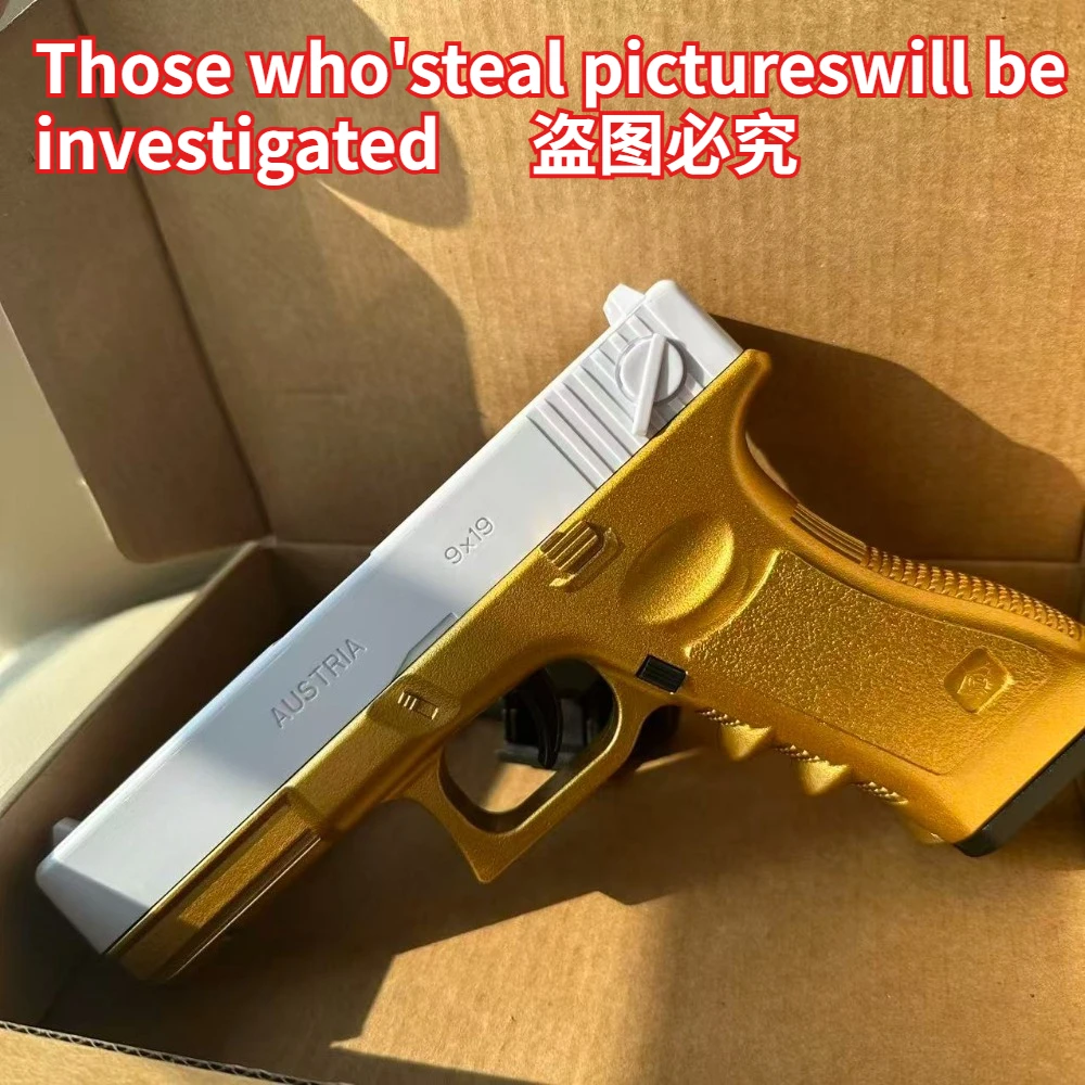 

2026 New White Gold Toy Gun with Infrared Outdoor Toy Shoots 7-8mm Soft Rubber Bullets