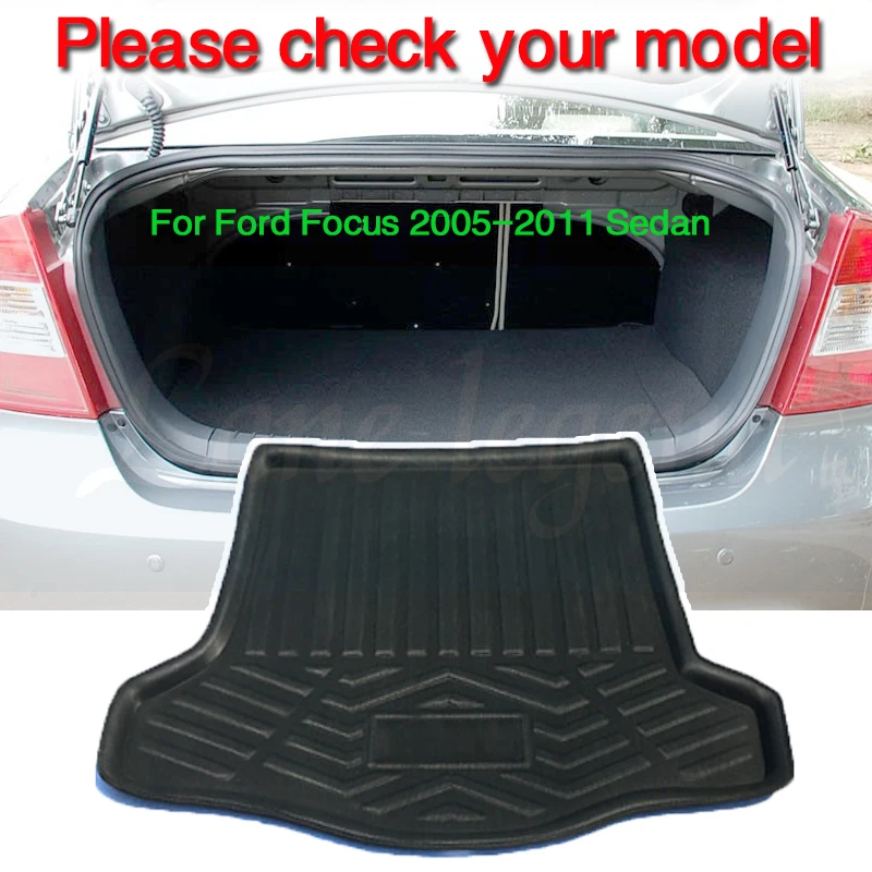 Accessories Fit For Ford Focus MK2 2005 2006 2007 2008 2009 2010 2011 Hatch Boot Mat Rear Trunk Liner Cargo Floor Tray