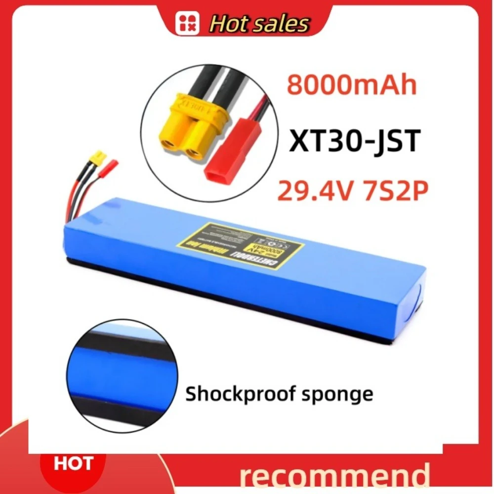 

8000mAh18650 7S2P 25.2V Li-ion Rechargeable Battery Pack,Suitable for Battery Replacement of 29.4VElectric Scooters,Long-Lasting