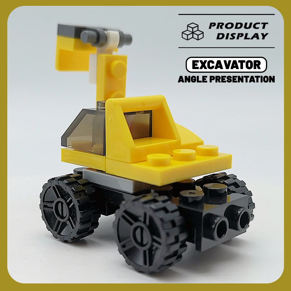 

Backhoe Excavator Building Blocks City Transportation Model Trucks Bricks DIY Desktop Decoration Assembly Kids Toys For Gifts