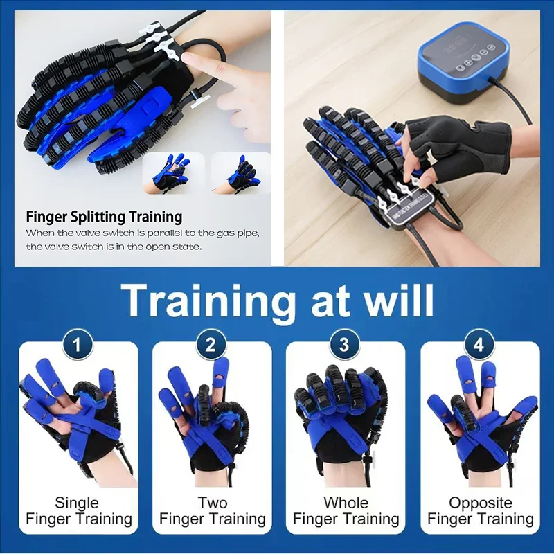قفازات روبوت إعادة التأهيل الذكية قفاز تدريب إعادة التأهيل العناية بالأصابع وظيفة اليد قفازات التدريب لشلل نصفي السكتة الدماغية