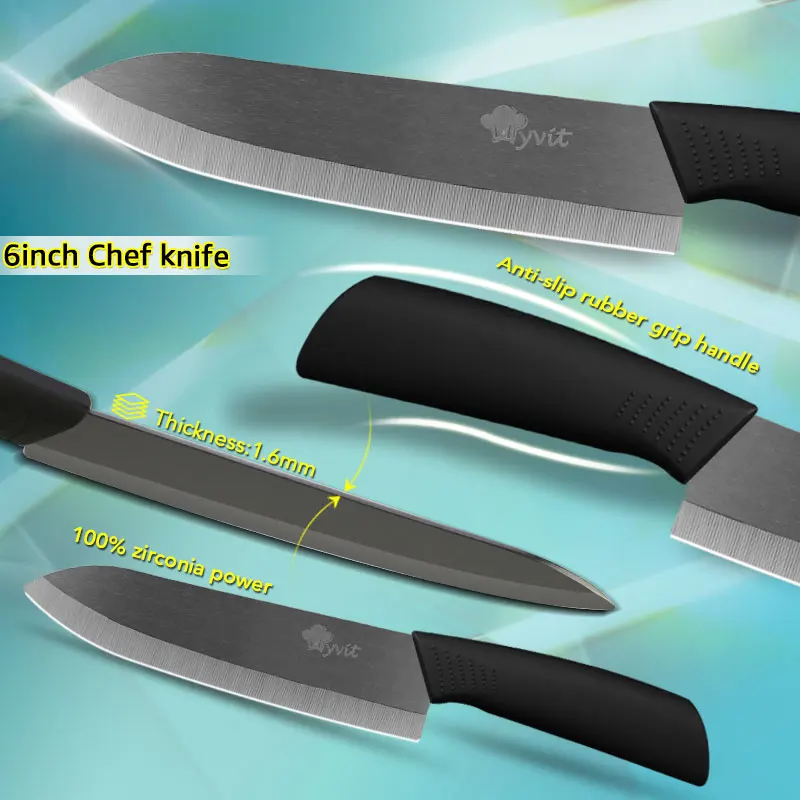 Ceramic Knives Kitchen Knives Set 3 4 5 6 Inch Chef Knife Cook Set Chef Utility Slicer Vegetable Peeler White Zirconia Blade