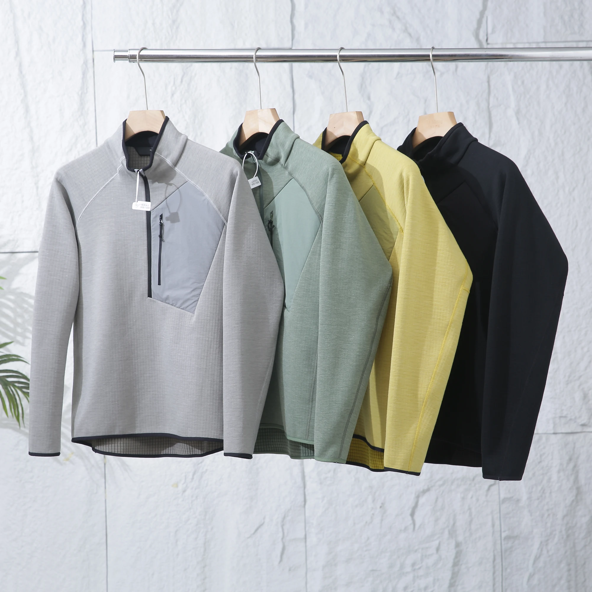 

Warm Fce Lined Stand Collar Jaet Outdoor f Zipper Men's Autumn Winter Faion Ci Casual Straight Cut Single Color