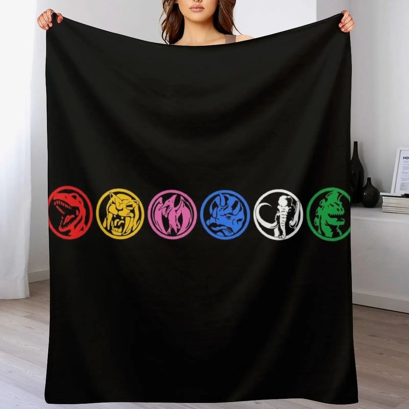 6 Power Coins Throw Blanket Soft Warm Blanket Gift for Men Women Adults