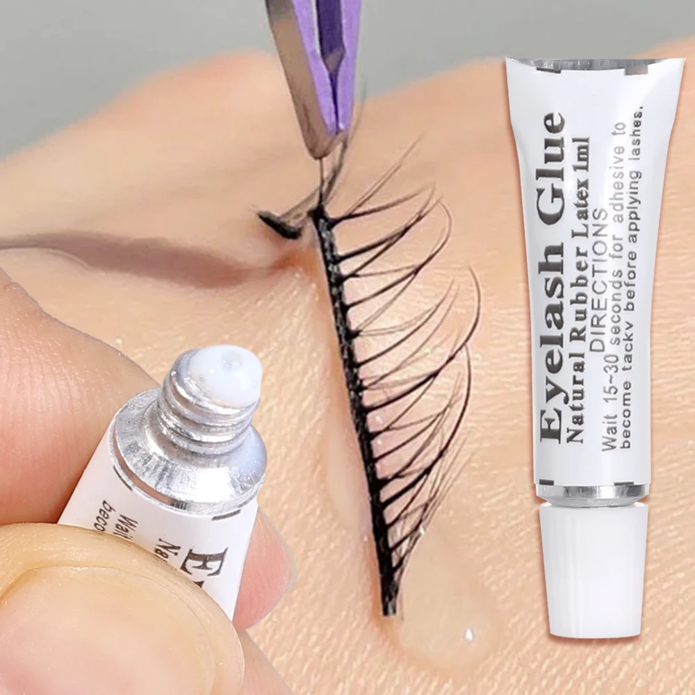 Cola descartável de cílios postiços, Clear-White, impermeável, secagem rápida, cílios postiços adesivos, cola de extensão, maquiagem ferramenta, Eye Lash Glue