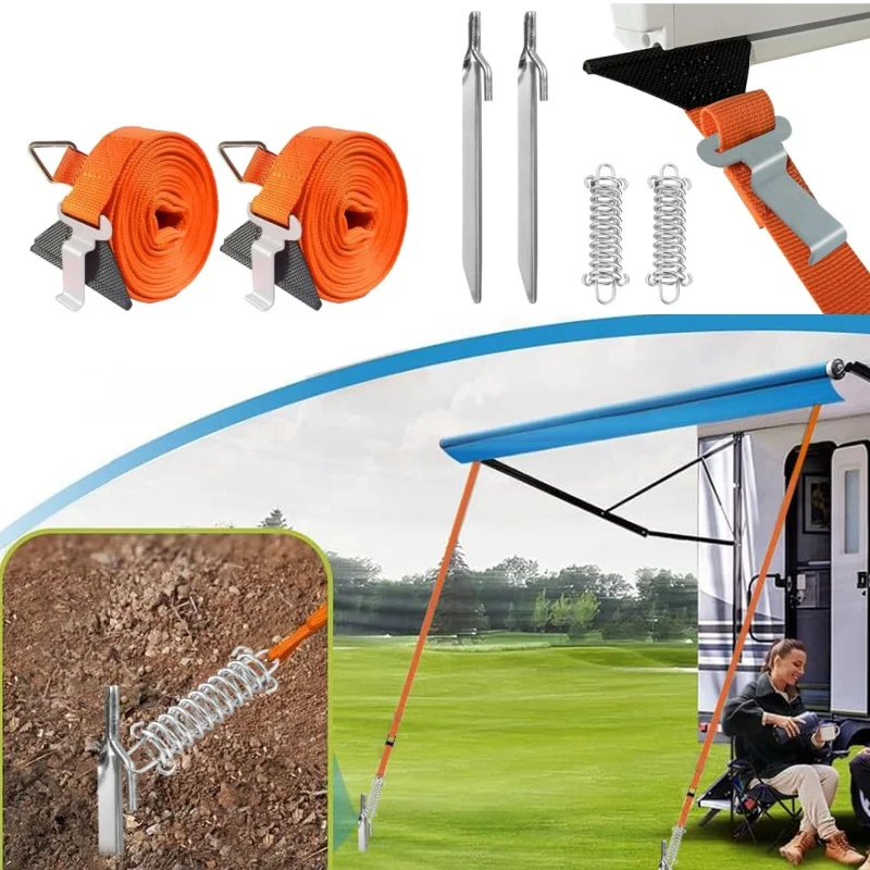 

Наборы ремней для навеса для дома на колесах, аксессуары для навеса для навеса для автофургона, аксессуары для навеса для тента Thule Fiamma Dometic