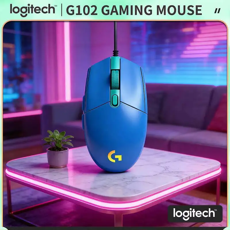 

Logitech G102 Gaming Mouse Wired, 200-8000 DPI, RGB Sync, 6 Programmable Buttons, On-Board Profile Storage