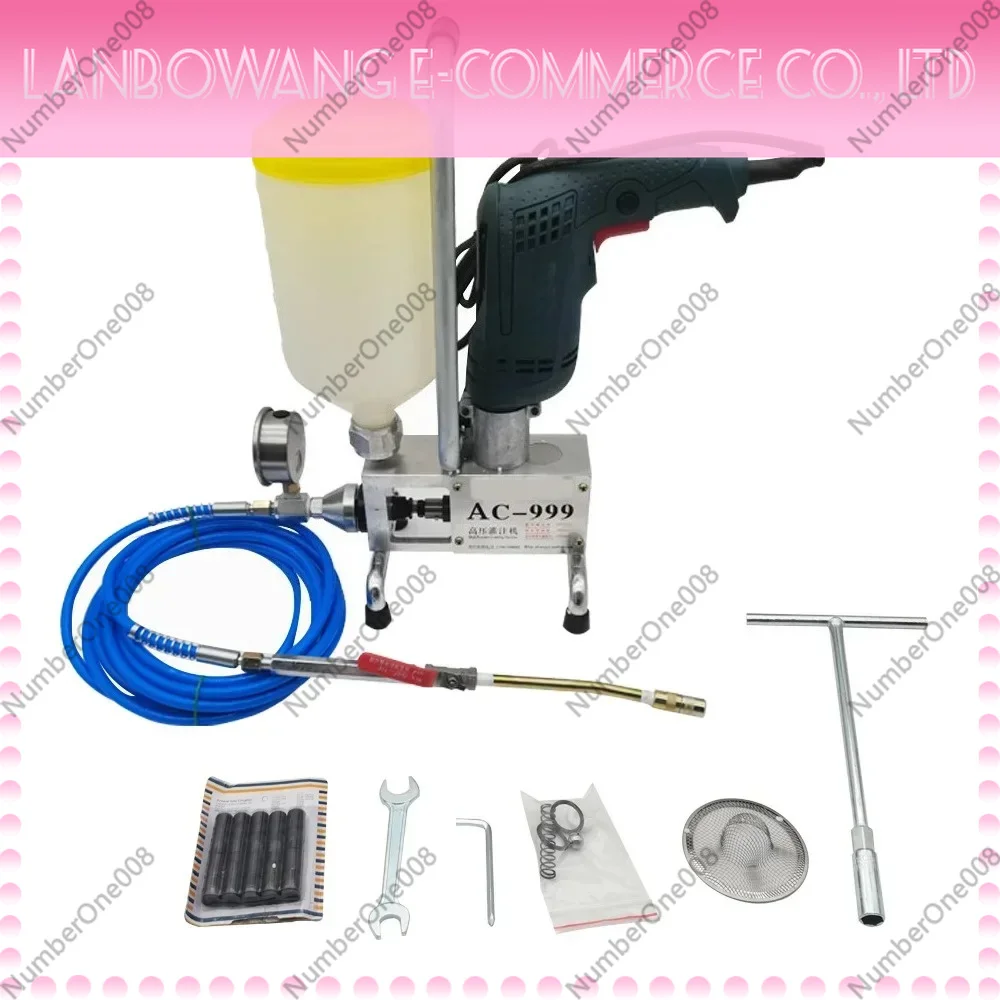 220V 910W High Pressure Injection Pump Epoxy Polyurethane Grouting Applicator Machine Electric Mortar Plugging Tool