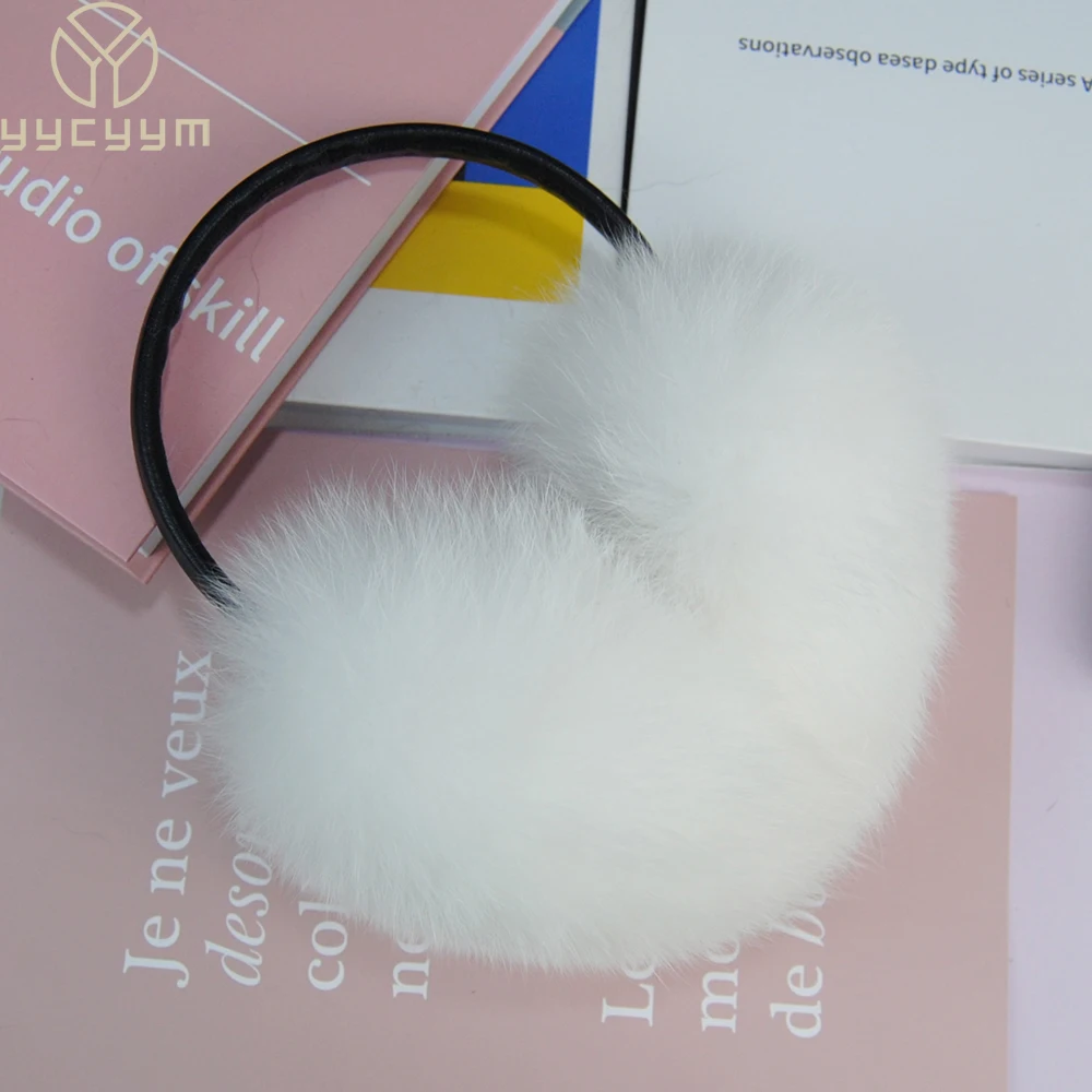 ผู้หญิงหรูหราใหม่ฤดูหนาว WARM Real Fox FUR Earmuffs แฟชั่น Lady 100% ขนสุนัขจิ้งจอกธรรมชาติ Muffs หูความร้อนสาวขนสุนัขจิ้งจอกจริง Earmuff