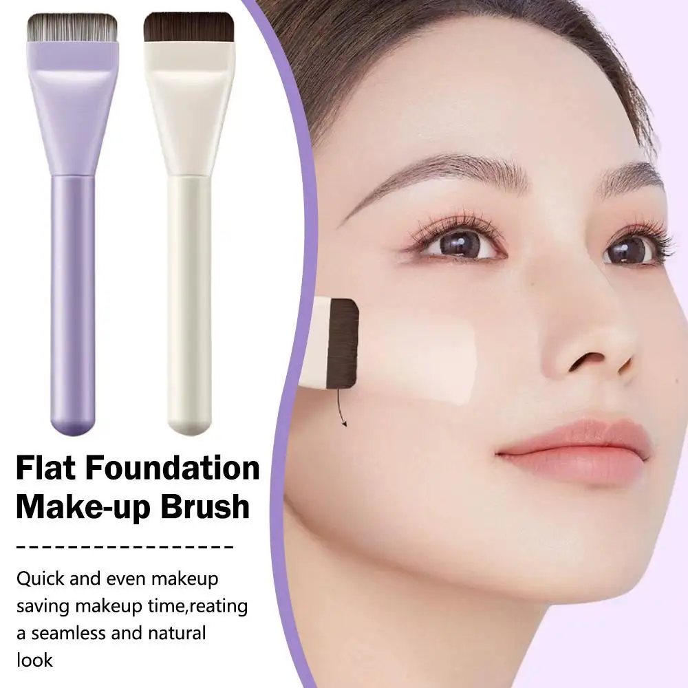 Professionelle Make-up-Tools für nahtlose Grundierung, leichter flacher Foundation-Make-up-Pinsel, dünner, flüssiger, flüssiger Make-up-Pinsel