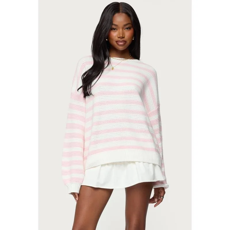 

Loose Long Sleeve Sweater K 59973 Spring Fashion Women's Crew Neck Knitwear Comfortable Breathable All Seasons Casual Top