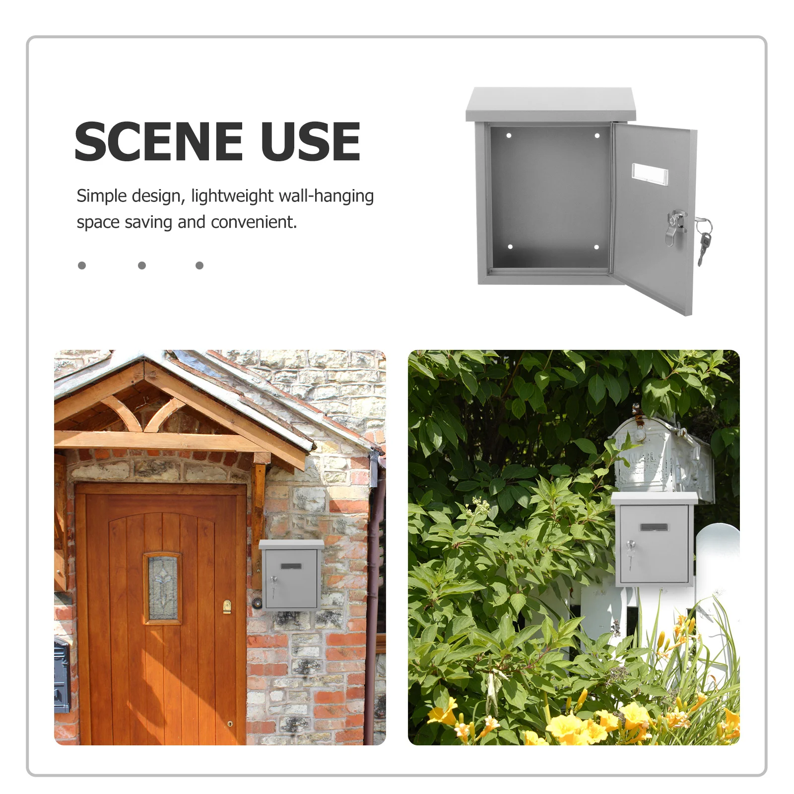 

Vintage Metal Letter Box Wall Mount, Retro Style Mail Organizer, Home Garden Outdoor Post Box, Suggestion Box