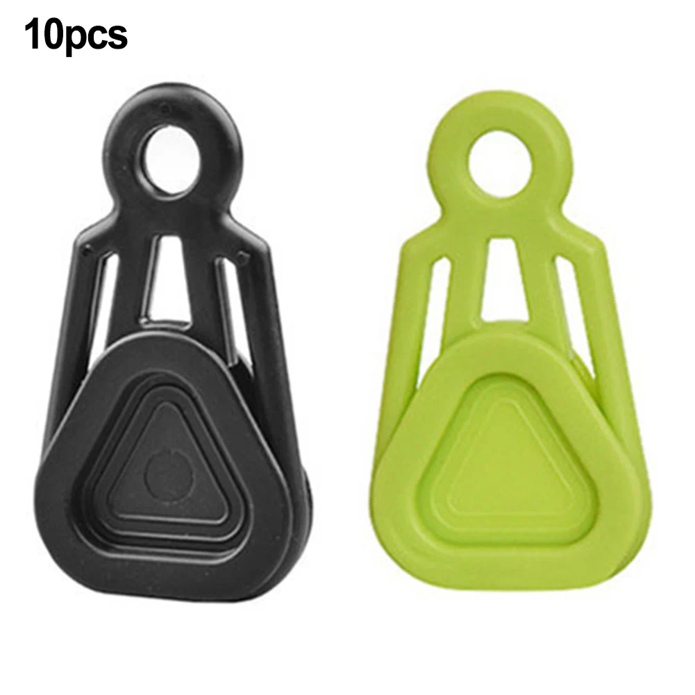 10 Pcs Canopy Carabiner Windproof Fixed Tent Mountaineering Plastic Clip Hook For Outdoor Camping Tent Clip Buckle Accessories